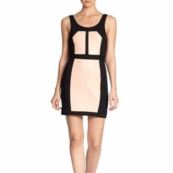 NWT Rebecca Minkoff Stella Leather Trim  Dress - Picture 1 of 10
